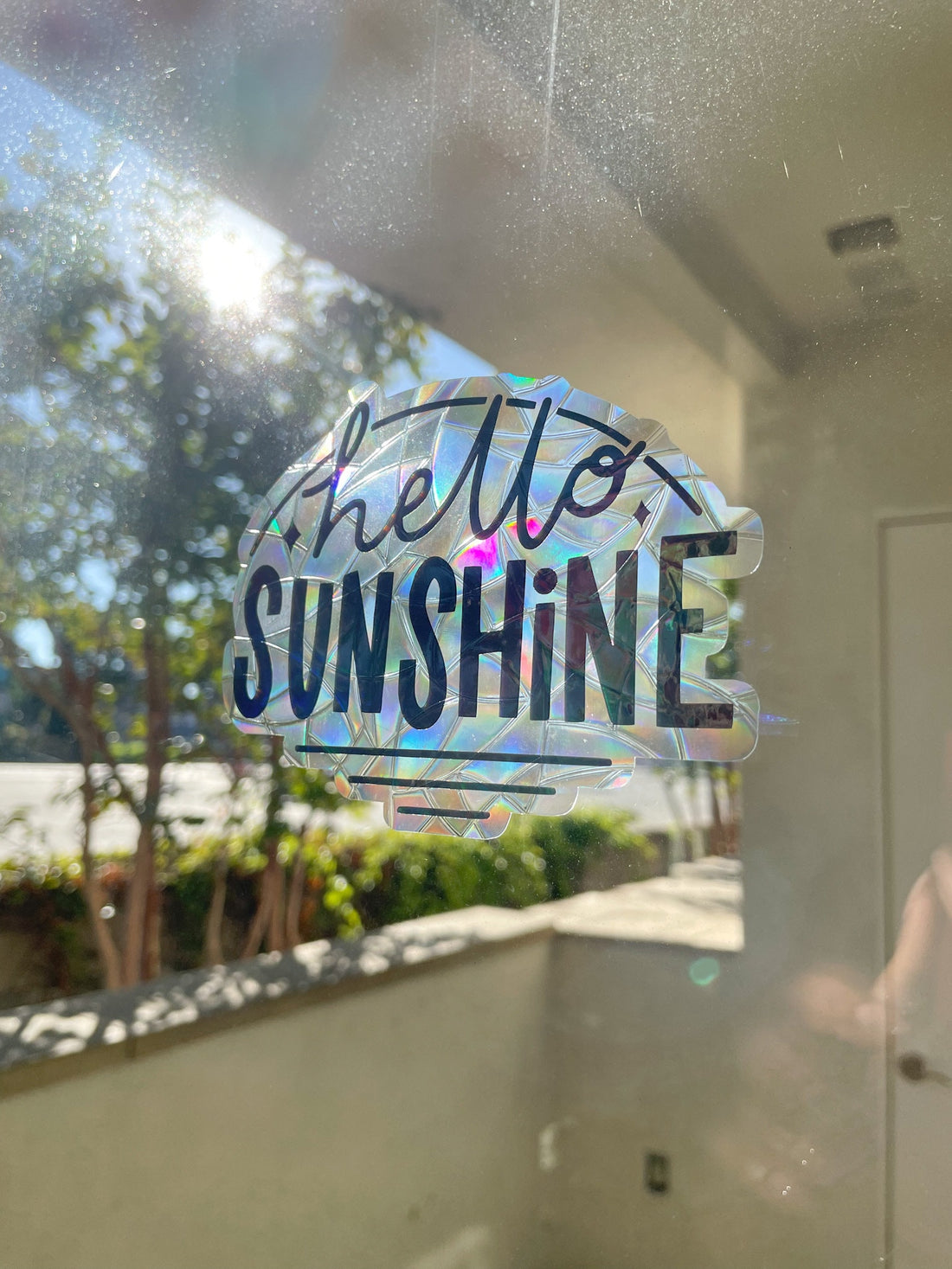 Hello Sunshine Suncatcher Sticker