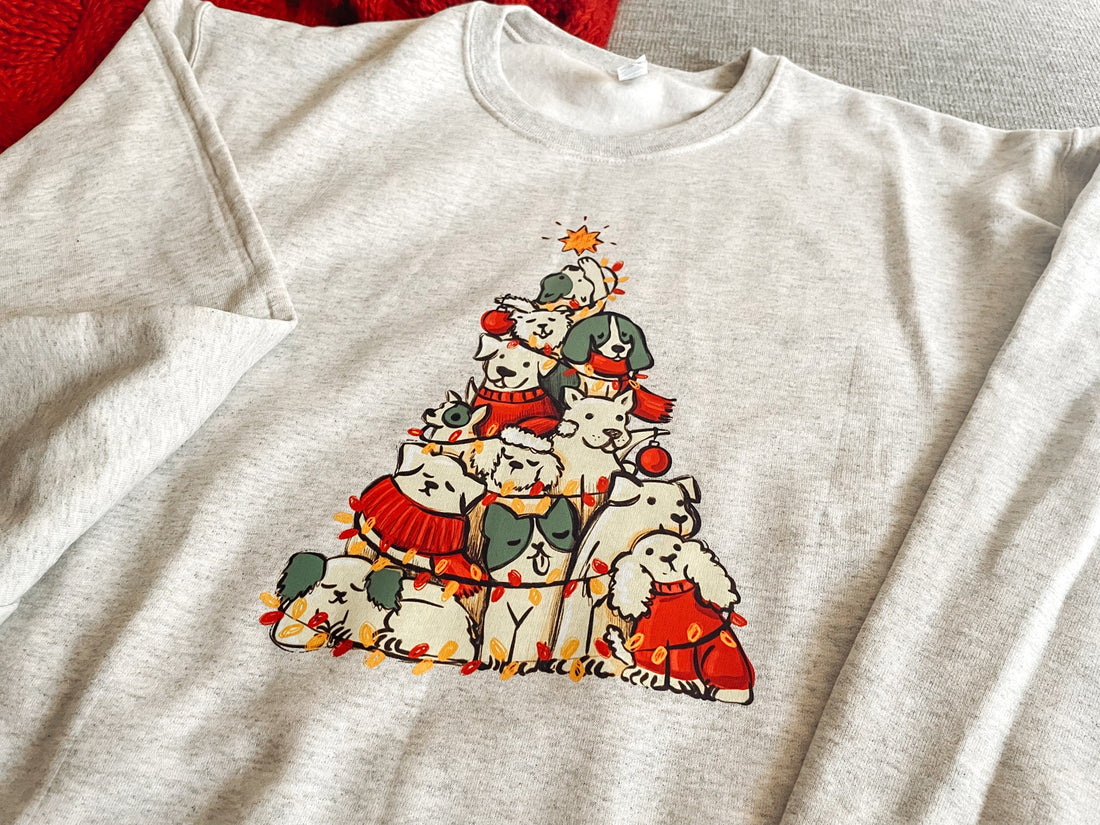 NEW! Doggie Christmas Tree Sweatshirt