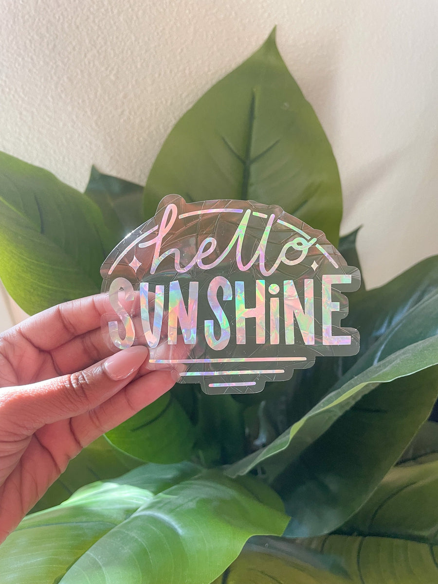 Hello Sunshine Suncatcher Sticker