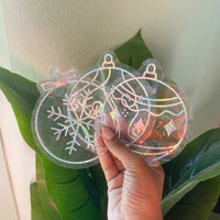 Christmas Tree Ornaments Suncatcher Stickers