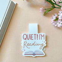 Quiet I'm Reading Magnetic Bookmark