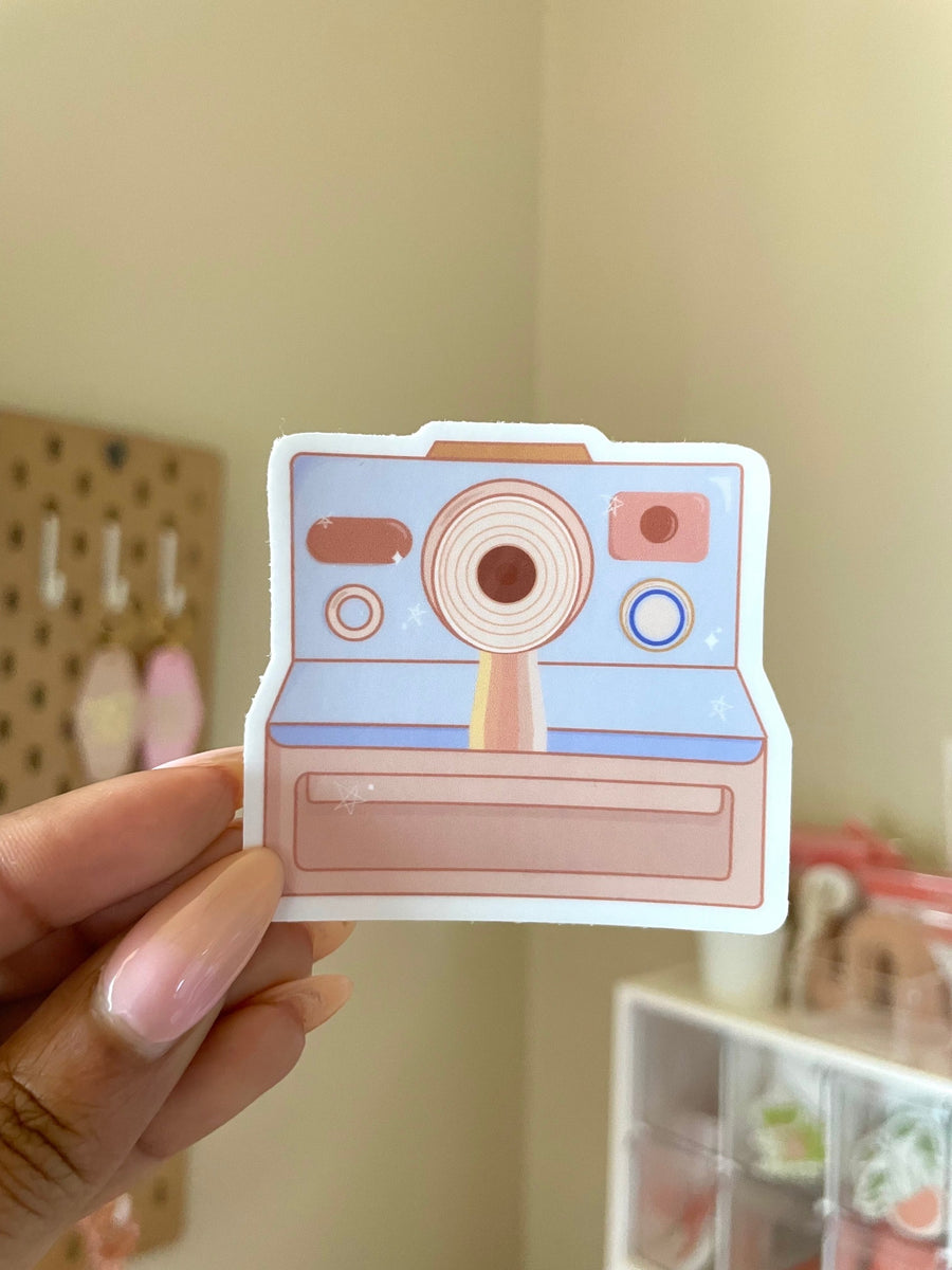 90s polaroid camera vinyl sticker on jasmithdesigns